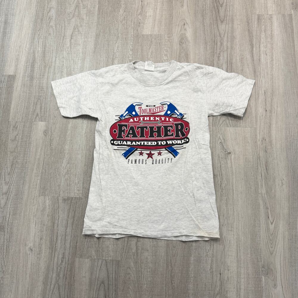 Vintage Authentic Father Guaranteed to Work Shirt Men's Medium 90s Toolmaster